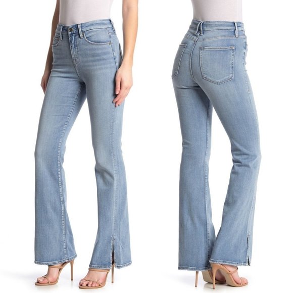 flare leg high waist jeans